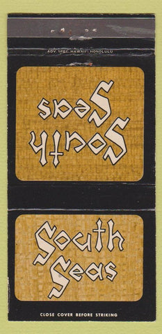 Matchbook Cover - South Seas Samoan Steak House Honolulu Hawaii 30 Strike