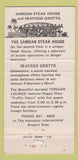 Matchbook Cover - South Seas Samoan Steak House Honolulu Hawaii 30 Strike