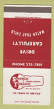 Matchbook Cover - Sherman Tomasso Concrete 30 Strike
