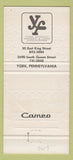 Matchbook Cover - York Federal Savings PA 30 Strike