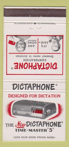 Matchbook Cover - Dictaphone Time Master 5 30 Strike