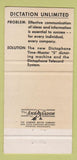 Matchbook Cover - Dictaphone Time Master 5 30 Strike