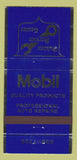 Matchbook Cover - Mobil oil gas Oakton Service 30 Strike