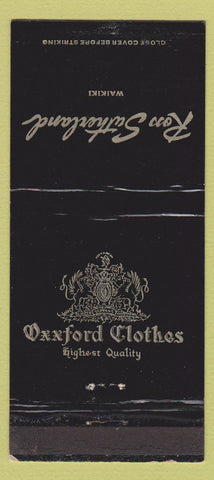Matchbook Cover - Ross Sutherland Men's Clothes Waikiki Hawaii WEAR 30 Strike