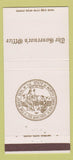 Matchbook Cover - Governor of North Carolina NC 30 Strike