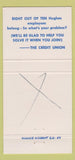 Matchbook Cover - Hughes Aircraft Credit Union 30 Strike