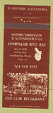 Matchbook Cover - Old Club Restaurant Alexandria VA 30 Strike