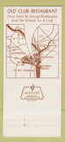 Matchbook Cover - Old Club Restaurant Alexandria VA 30 Strike