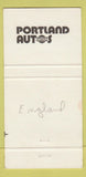 Matchbook Cover - Portalnd Datsun Sheffield UK England 30 Strike