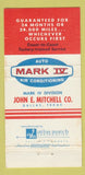 Matchbook Cover - Mark IV Auto Air Conditioning San Francisco CA 30 Strike