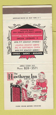 Matchbook Cover - Hawthorne Inn Berlin? CT WORN 30 Strike