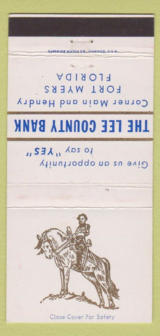 Matchbook Cover - Lee County Bank Fort Myers FL 30 Strike