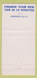 Matchbook Cover - Lee County Bank Fort Myers FL 30 Strike