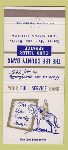 Matchbook Cover - Lee County Bank Fort Myers FL 30 Strike
