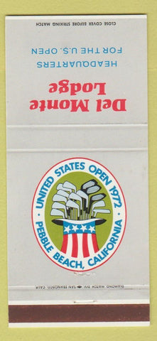 Matchbook Cover - Del Monte Lodge US Open Pebble Beach CA 1971 golf 30 Strike