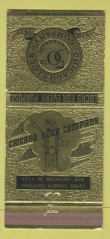 Matchbook Cover - Chicago Lock Company IL 1970 30 Strike