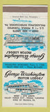 Matchbook Cover - George Washington Motor Lodge King of Prussia PA 30 Strike
