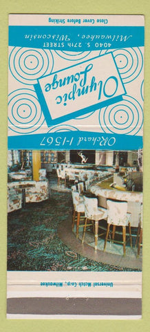 Matchbook Cover - Olympic Lounge Milwaukee WI 30 Strike