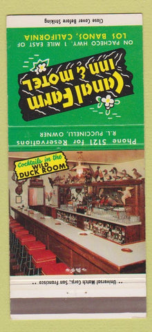 Matchbook Cover - Canal Farm Inn Motel Los Banos CA 30 Strike
