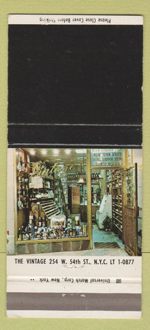 Matchbook Cover - Vintage Liquor New York City 30 Strike