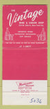 Matchbook Cover - Vintage Liquor New York City 30 Strike