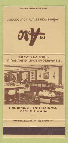 Matchbook Cover - The Arc Restaurant Glenview IL CREASED 30 Strike