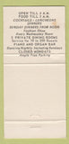 Matchbook Cover - The Arc Restaurant Glenview IL CREASED 30 Strike