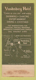 Matchbook Cover - Vandenberg Hotel Santa Maria CA 30 Strike