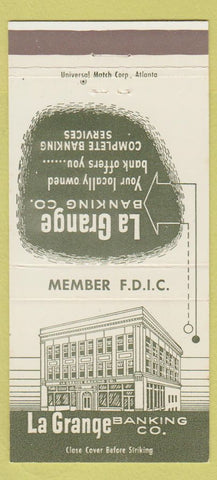 Matchbook Cover - La Grange Banking Company GA 30 Strike