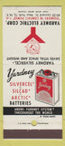 Matchbook Cover - Yardney Electric Corp batteries New York City 30 Strike