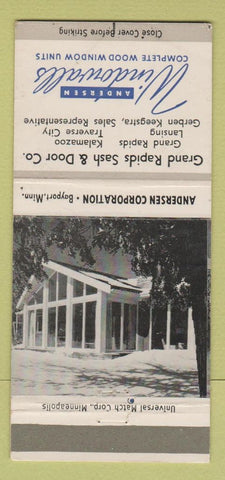 Matchbook Cover - Andersen Windows Grand Rapids MI Kalamazoo 30 Strike
