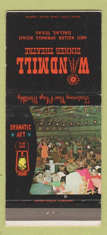 Matchbook Cover - Windmill Dinner Theatre Dallas TX 30 Strike