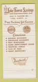 Matchbook Cover - Lake Forest Savings and Loan IL 30 Strike