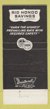 Matchbook Cover - Rio Hondo Savings and Loan South Gate CA 30 Strike