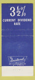 Matchbook Cover - 1st Federal Savings and Loan Rush TX 30 Strike