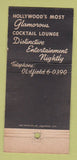 Matchbook Cover - Sherry's Cocktails Hollywood CA WORN 30 Strike