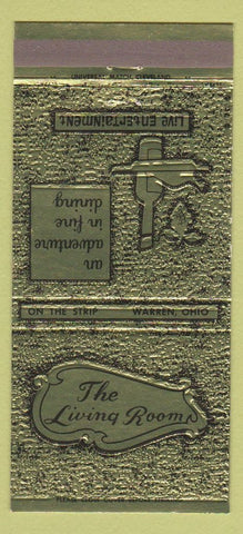 Matchbook Cover - The Living Room Warren OH restaurant 30 Strike
