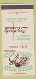 Matchbook Cover - Apple Valley Steak House Long Beach CA 30 Strike