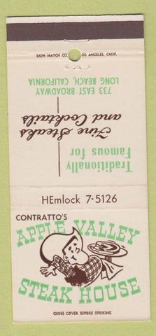 Matchbook Cover - Apple Valley Steak House Long Beach CA 30 Strike