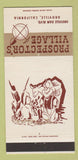 Matchbook Cover - Prospector's Village Oroville CA 30 Strike