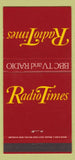 Matchbook Cover - Radio Times BBC TV UK England 30 Strike