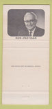 Matchbook Cover - Stan Thayer Circuit Judge Election WEAR 30 Strike