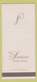 Matchbook Cover - Seasons Miami Beach FL 30 Strike