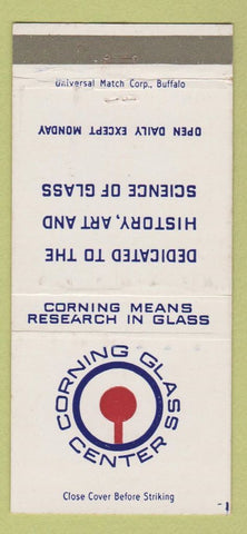 Matchbook Cover - Corning Glass Center NY  30 Strike