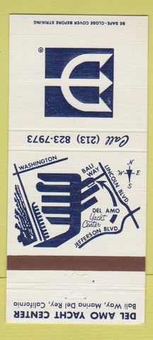 Matchbook Cover - Del Amo Yacht Center Marina Del Rey CA 30 Strike