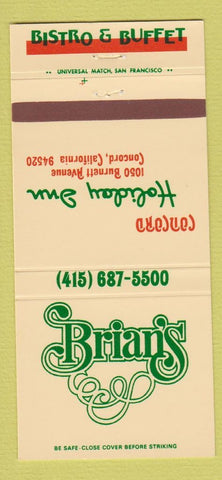 Matchbook Cover - Holiday Inn Concord CA Brian's 30 Strike