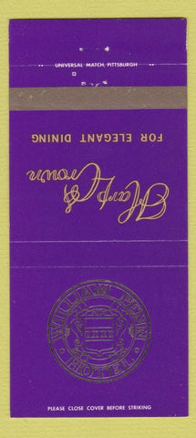 Matchbook Cover - Harp & Crown William Penn Hotel Pittsburgh PA 30 Strike
