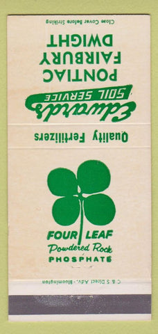Matchbook Cover - Pontiac Fairbury Dwight Fertilizer  30 Strike