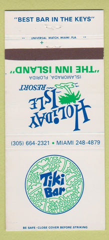 Matchbook Cover - Holiday Isle Resort Tiki Bar Islamorada FL 30 Strike