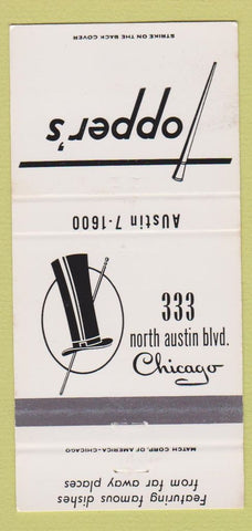 Matchbook Cover - Topper's Chicago IL 30 Strike